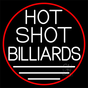 Hot Shot Billiards 5 Neon Sign
