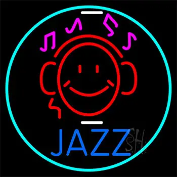 Jazz With Smiley 1 Neon Sign