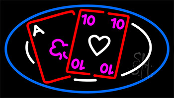 Poker Cards 2 Neon Sign