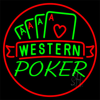 Western Poker 2 Neon Sign