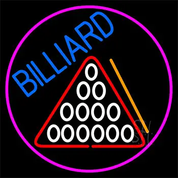 Billiard With Pink Border Neon Sign