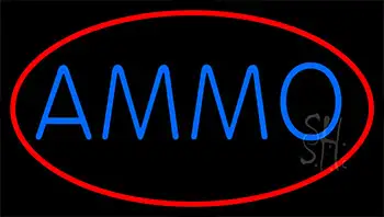 Blue Ammo Neon Sign