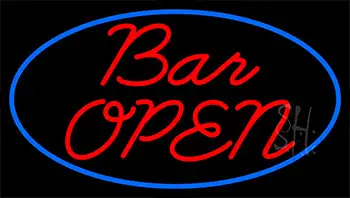 Cursive Bar Open Neon Sign
