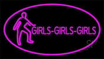 Pink Girls Girls Girls Neon Sign