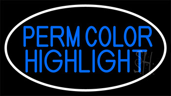 Perm Color Highlight Neon Sign