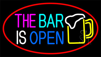 This Bar Is Open With Beer Mug Neon Sign