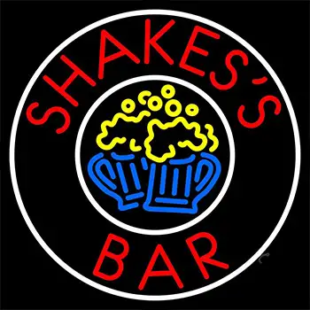 Shakes Bar Circle Neon Sign