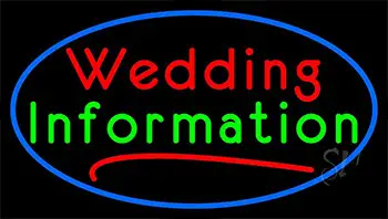 Wedding Information Neon Sign