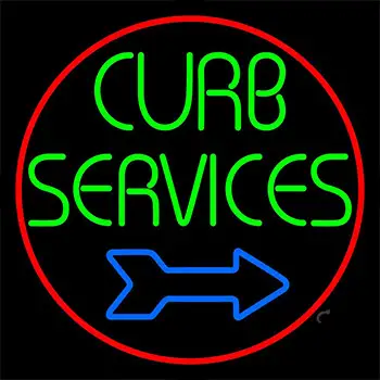 Red Curb Service 2 Neon Sign
