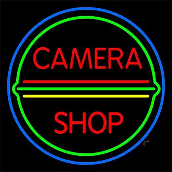 Camera Shop Block Neon Sign
