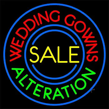 Circle Wedding Gowns Alteration Neon Sign