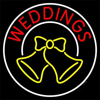 Circle Weddings Bell Neon Sign