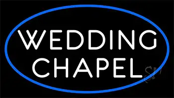 White Wedding Chapel Neon Sign