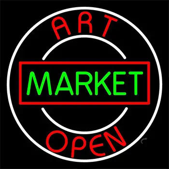 Art Market Open 1 Neon Sign