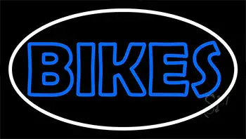 Blue Double Stroke Bikes Neon Sign