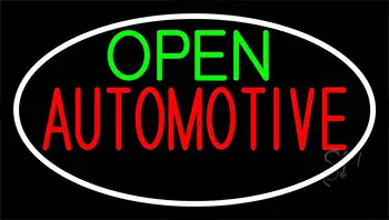 Green Open Automotive Neon Sign