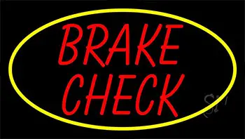 Red Brake Check Neon Sign