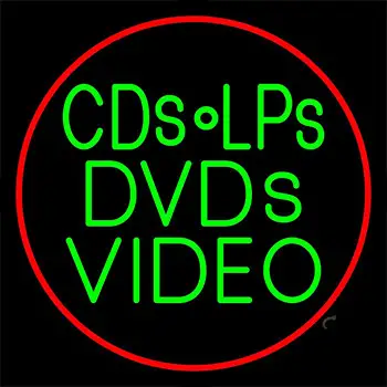 Cds Lps Dvds Video 1 Neon Sign