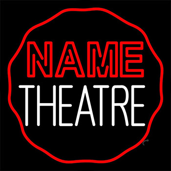 Custom White Theatre Block Neon Sign