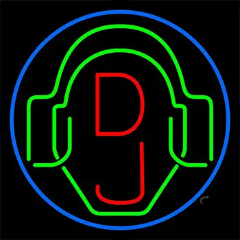 Dj Logo 3 Neon Sign