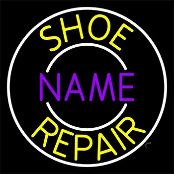 Custom Yellow Shoe Repair Neon Sign