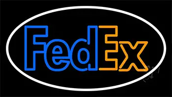 Fedex Logo With Neon Sign