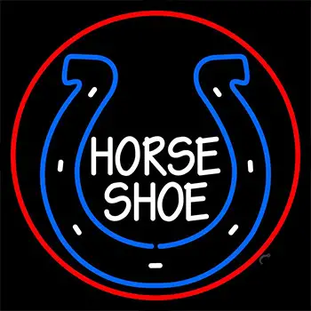 Horse Shoe Logo Neon Sign