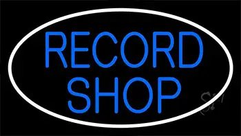 Blue Record Shop 2 Neon Sign