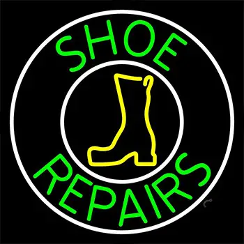 Green Shoe Repairs Neon Sign