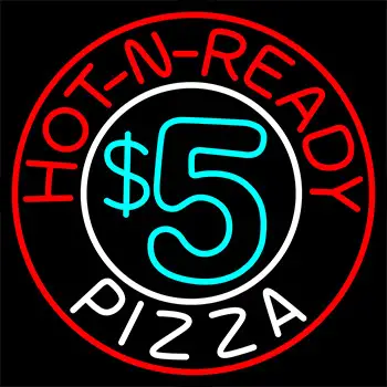 Hot N Ready Pizza Neon Sign