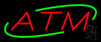 Red Atm Neon Sign