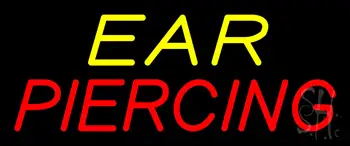 Yellow Red Ear Piercing Neon Sign