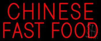 Red Chinese Fast Food Neon Sign