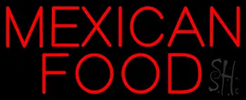 Red Mexican Food Neon Sign