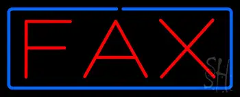 Fax With Border Neon Sign