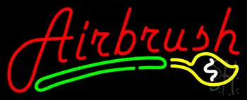 Red Airbrush Logo Neon Sign