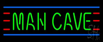 Man Cave Small Red Green And Blue Neon Sign