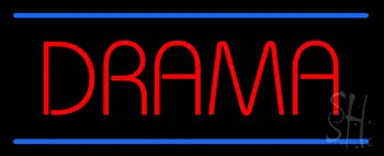 Red Drama Blue Lines Neon Sign