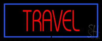 Travel With Border Neon Sign