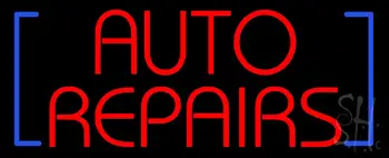 Red Auto Repairs Block Neon Sign