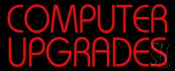 Red Computer Upgrades Neon Sign
