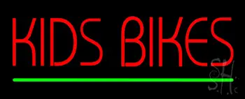Red Kids Bikes Green Line Neon Sign