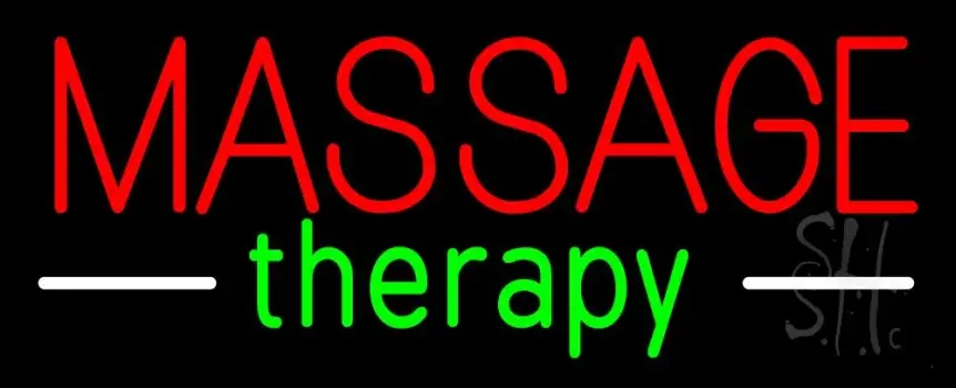 Red Massage Therapy Neon Sign