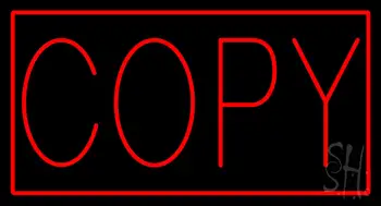 Red Copy With Red Border Neon Sign