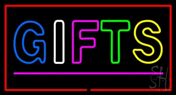 Gifts Double Stroke Pink Line Neon Sign