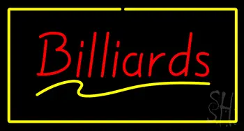 Billiards With Rectangle Neon Sign