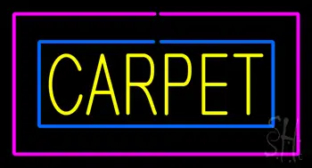 Carpet Rectangle Purple Neon Sign