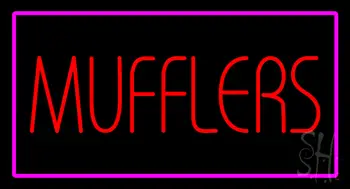 Mufflers Purple Rectangle Neon Sign