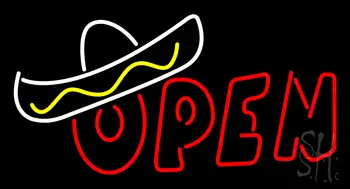 Open Sombrero Neon Sign