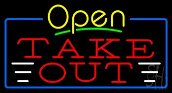 Open Take Out Neon Sign